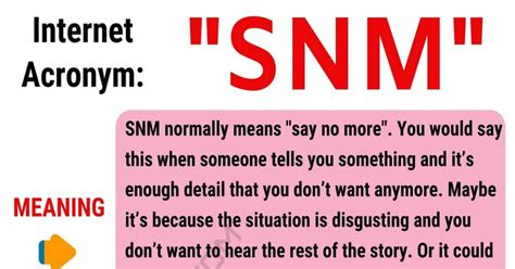 what does snm mean in text|SNM Meaning in Text: Decoding the Latest Acronym。